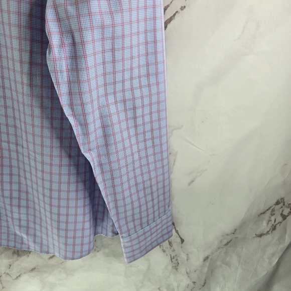 Untuckit Shirt Mens XXL 2XL Blue Plaid Button Up Arrigoni Wrinkle Free Slim Fit - Picture 4 of 15